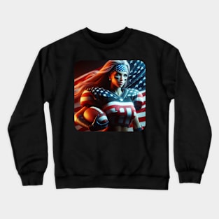 American Woman NFL Football Player #19 Crewneck Sweatshirt